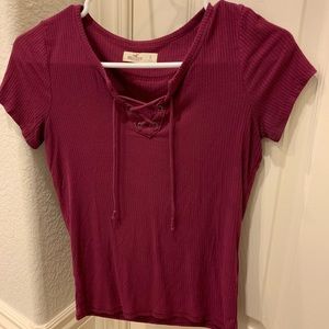Burgundy Hollister Shirt